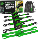 1" x 10' Retractable Ratchet Straps