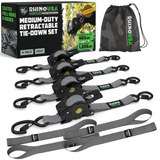 1" x 10' Retractable Ratchet Straps