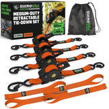 1" x 10' Retractable Ratchet Straps