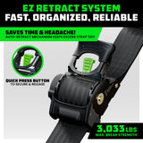 2" x 10' Retractable Ratchet Straps