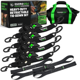 2" x 10' Retractable Ratchet Straps