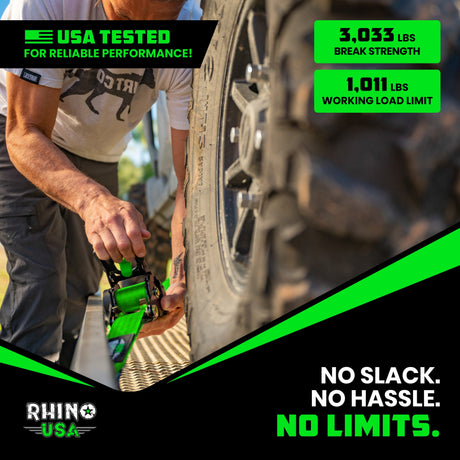 2" x 10' Retractable Ratchet Straps