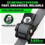2" x 10' Retractable Ratchet Straps