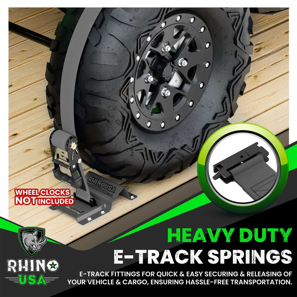 E-Track Ratchet Tie-Down Straps