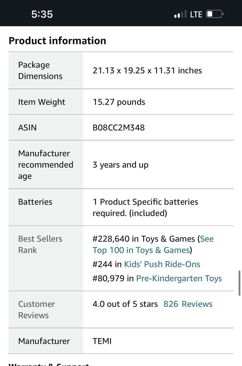 TEMI Ride On Train Set: All-in-One Track and Train Experience