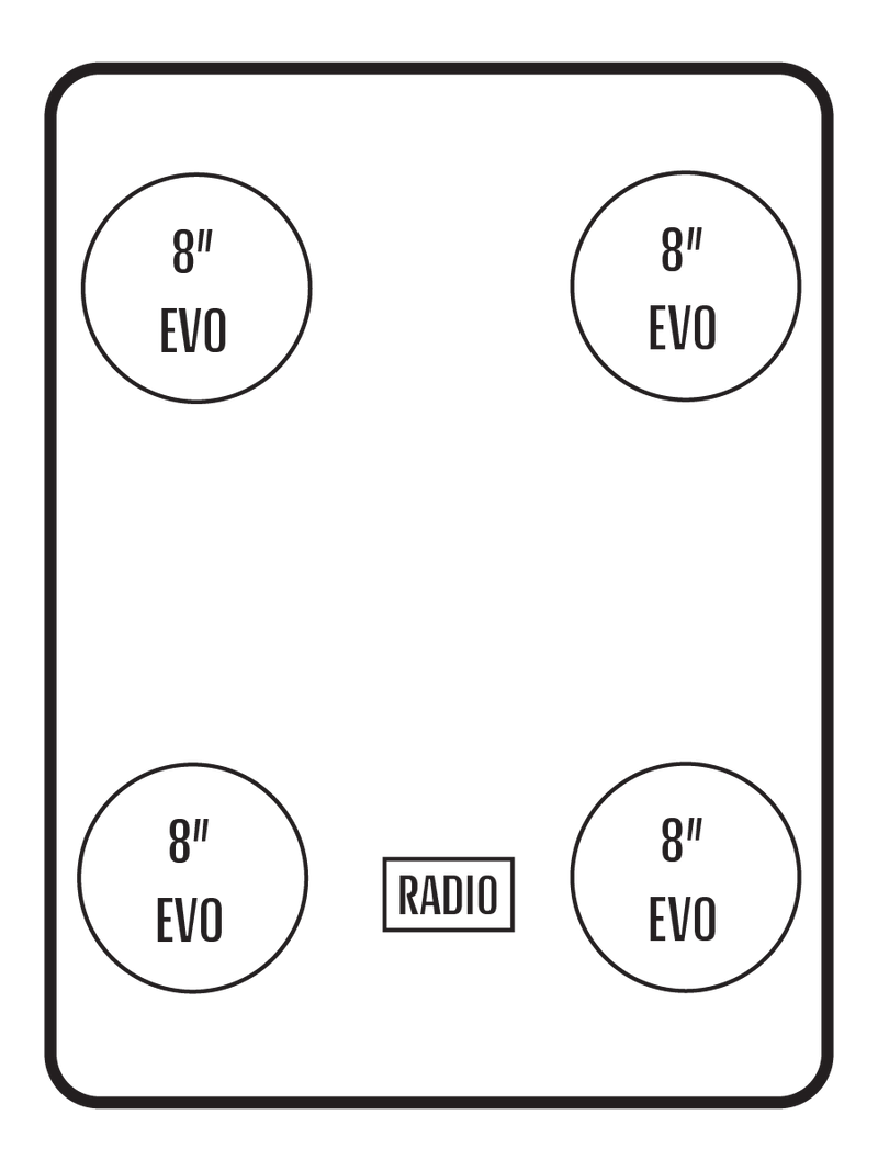 2012+ Kawasaki Teryx 4 Stereo Tops (4-Seat)