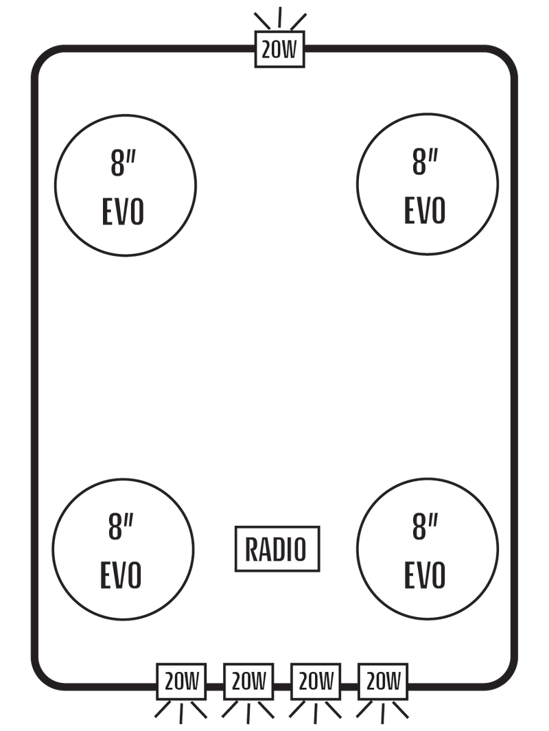 2012+ Kawasaki Teryx 4 Stereo Tops (4-Seat)
