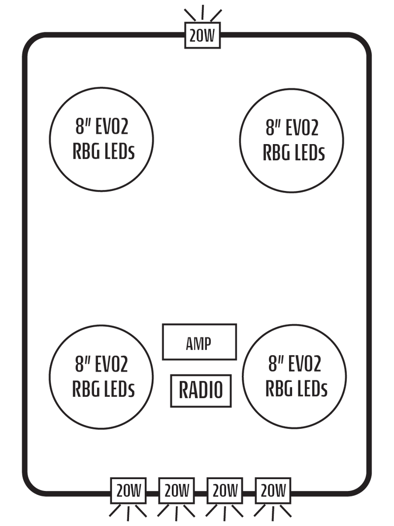 2012+ Kawasaki Teryx 4 Stereo Tops (4-Seat)
