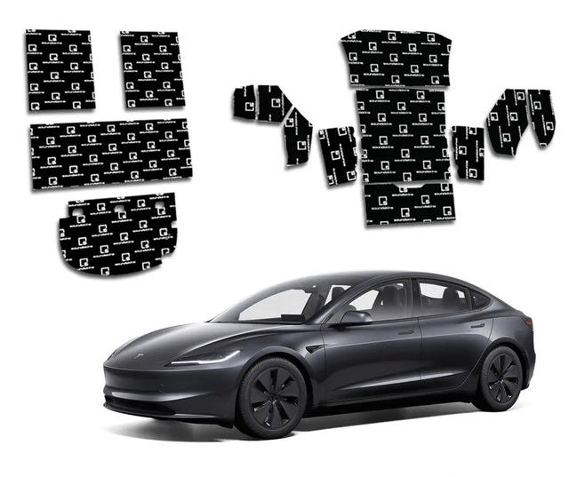 SoundSkins | 2017+ Tesla Model 3 Kits Bundle Sound Deadening Vehicle Specific Kit | SSK-TESLA3BNDL | 3 Layers (Acoustic Foam, Foil, Rubber Butyl), 52.9 sq ft SoundSkins Global