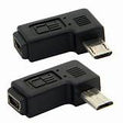 Micro USB Female to Micro USB Male 90° adapter TekShack