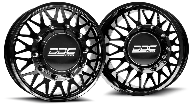 (1987 - 1997) DDC Wheels Black/Milled The Mesh Dually Wheels