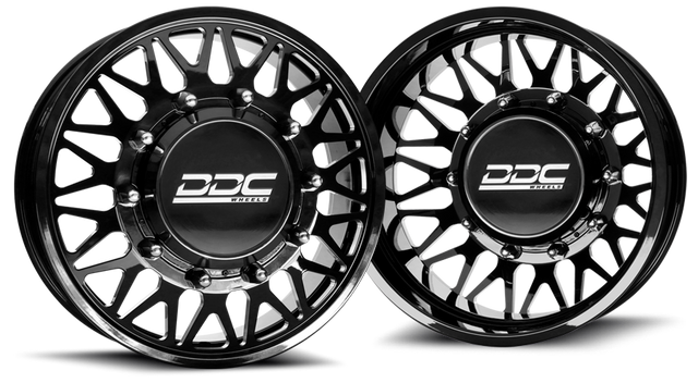 (1987 - 1997) DDC Wheels Black/Milled The Mesh Dually Wheels DDC Wheels