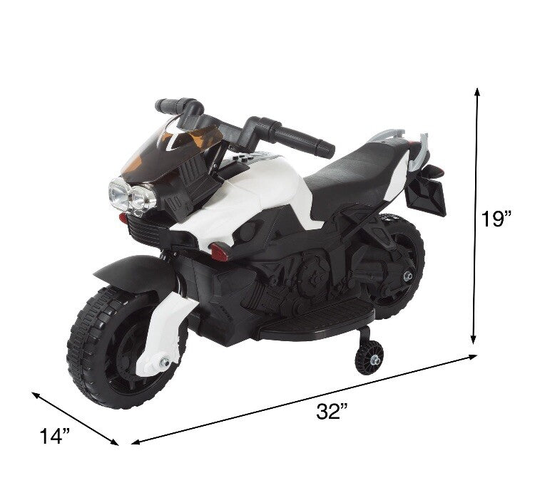 2-Wheel Ride-On Motorcycle Toy with Training Wheels for Kids by Little Rider