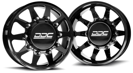 (1999 - 2004) DDC Wheels Black/Milled The Ten Dually Wheels DDC Wheels