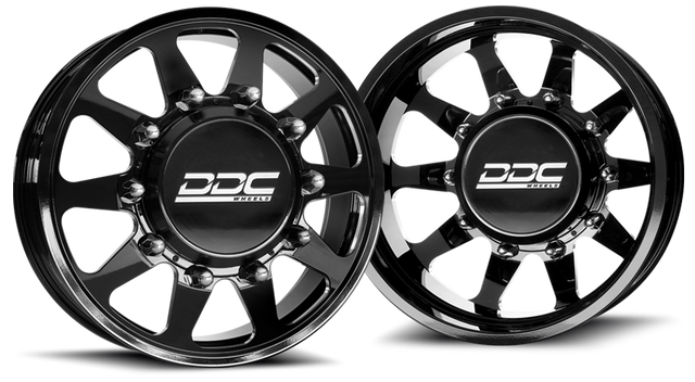 (1987 - 1997) DDC Wheels Black/Milled The Ten Dually Wheels DDC Wheels