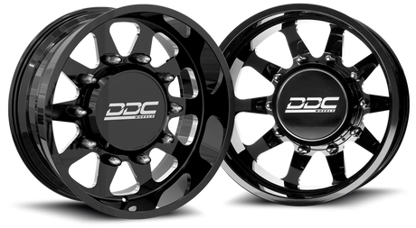 (1987 - 1997) DDC Wheels Black/Milled The Ten Dually Wheels DDC Wheels
