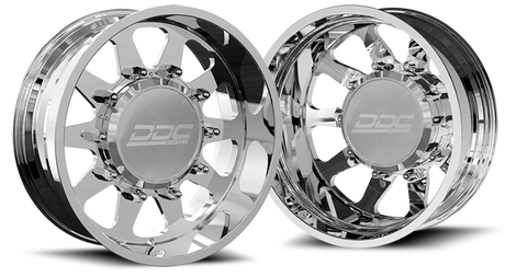(1987 - 1997) DDC Wheels Polished The Ten Dually Wheels DDC Wheels