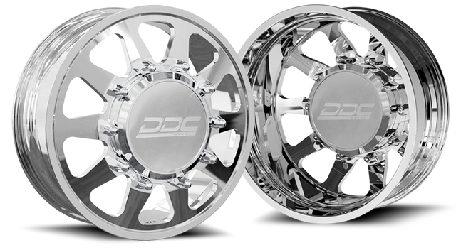 (1987 - 1997) DDC Wheels Polished The Ten Dually Wheels DDC Wheels