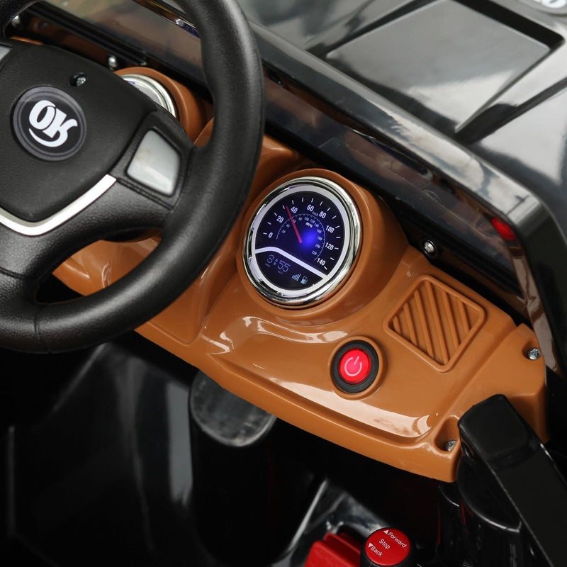 12V Kids Ride-On Truck with Remote Control and MP3 Connectivity in Black