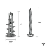 Self-Drilling Zinc Drywall Anchors with #8 Screws