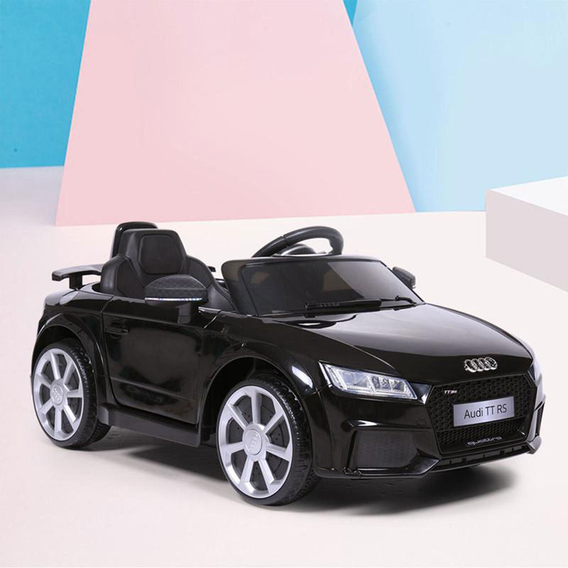 TOBBI 12V Audi TT RS Electric Ride On Car for Kids in Sleek Black Design