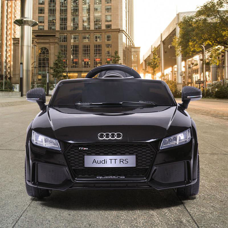 TOBBI 12V Audi TT RS Electric Ride On Car for Kids in Sleek Black Design
