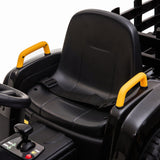 12V Battery-Powered Ride-On Tractor Toy with Trailer and 35W Dual Motor