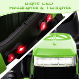 TOBBI 12V Battery-Powered Tractor Ride-On with Trailer for Kids - Electric Vehicle Fun!