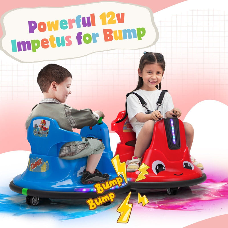 TOBBI 12V Electric Bumper Snail Car for Toddlers with Remote Control