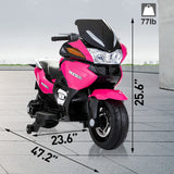 TOBBI 12V Electric Kids Ride-On Motorcycle with Training Wheels