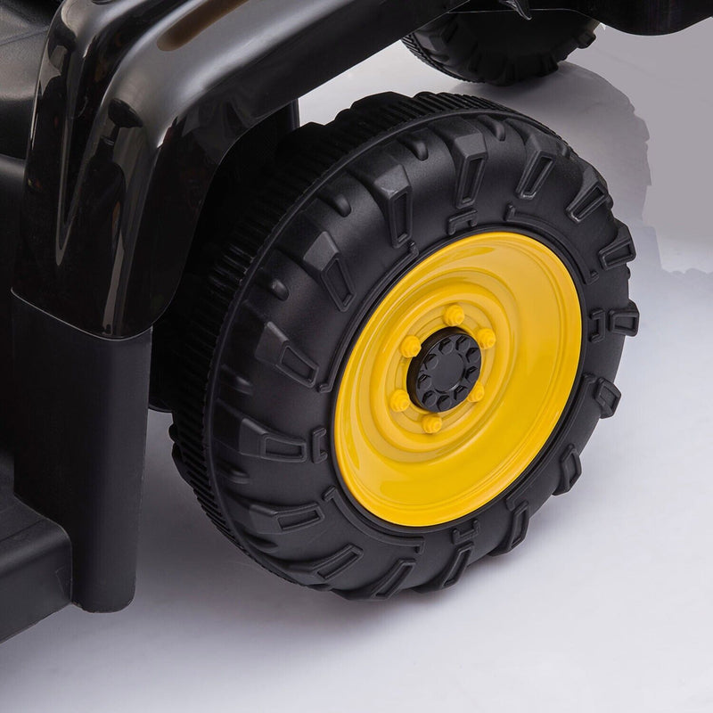 TOBBI 12V Electric Kids Ride On Tractor with Trailer and Lights