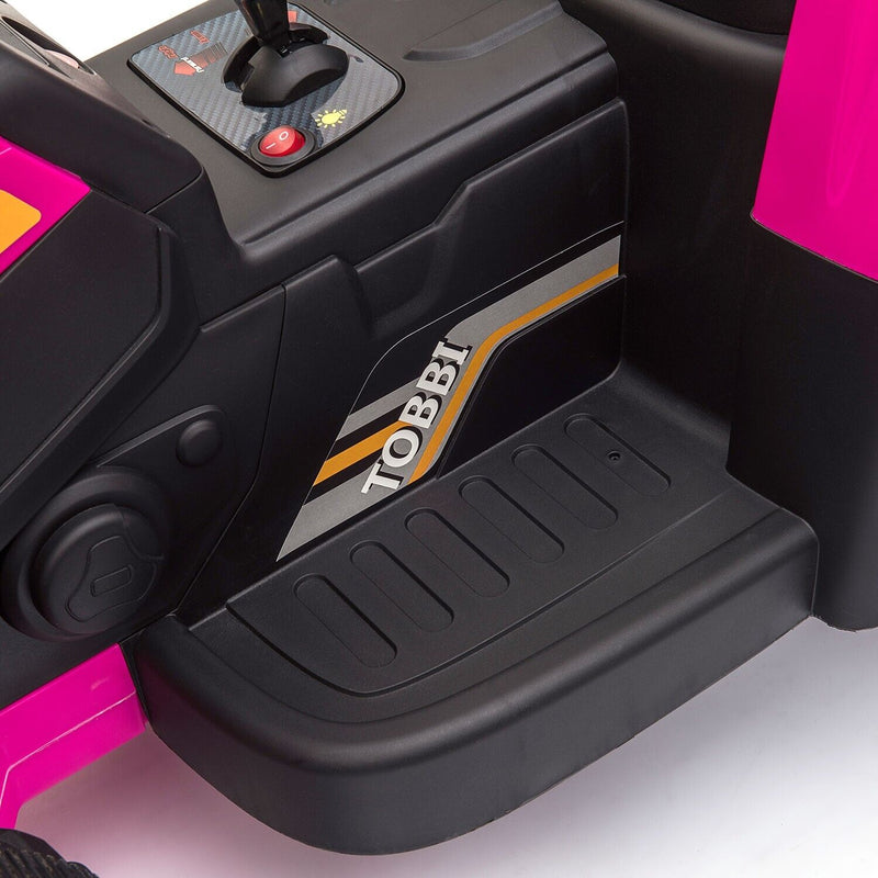 TOBBI 12V Electric Kids Tractor with Trailer - Battery Powered Ride-On Toy for Children