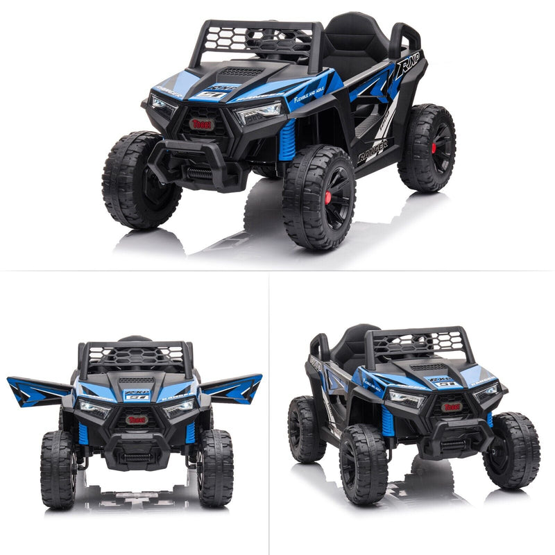TOBBI 12V Electric Off-Road UTV for Kids - Battery Powered Ride-On Buggy