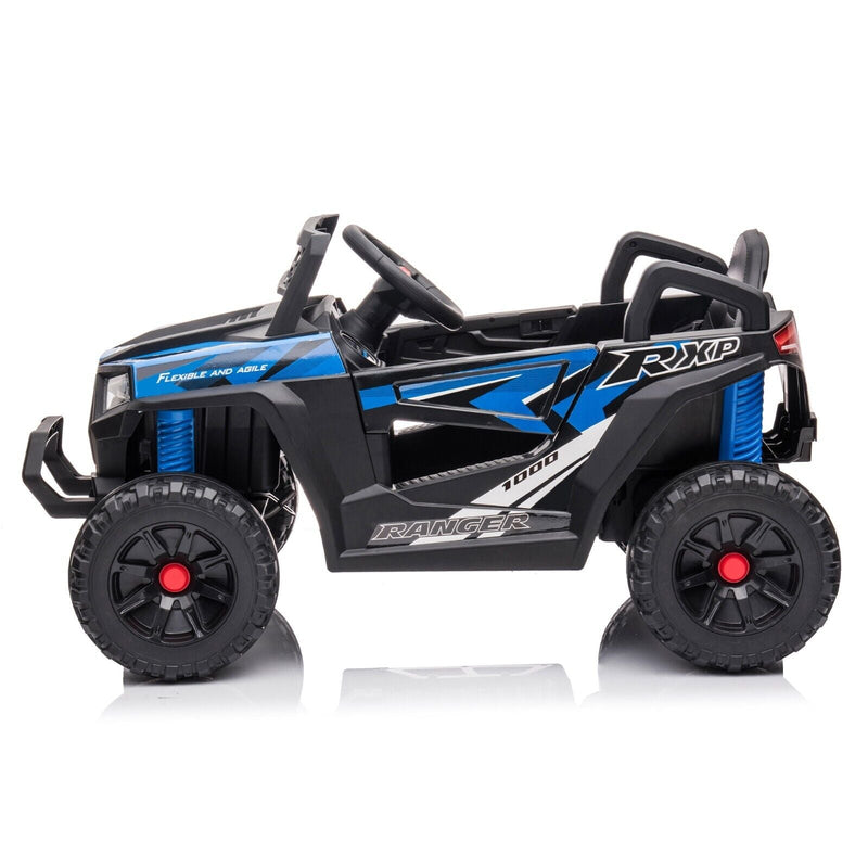 TOBBI 12V Electric Off-Road UTV Truck for Kids with Headlights, Music, and Horn