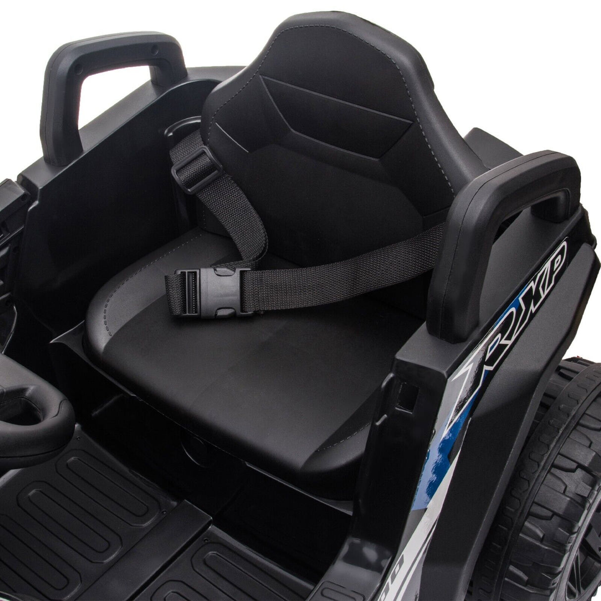 TOBBI 12V Electric Off-Road UTV Truck for Kids with Headlights, Music, and Horn