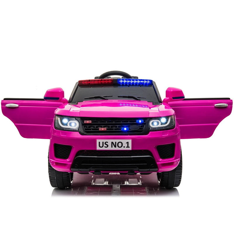 12V Battery-Powered Electric Police SUV Toy Car with Remote Control