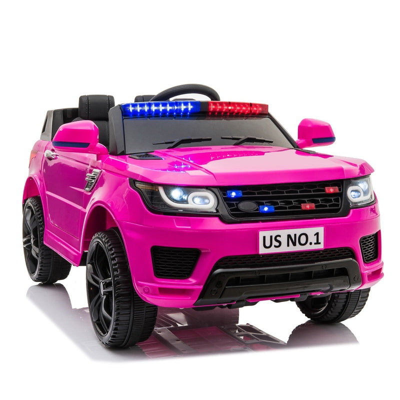 12V Battery-Powered Electric Police SUV Toy Car with Remote Control