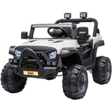 TOBBI 12V Electric Remote Control Kids Ride-On Truck in White