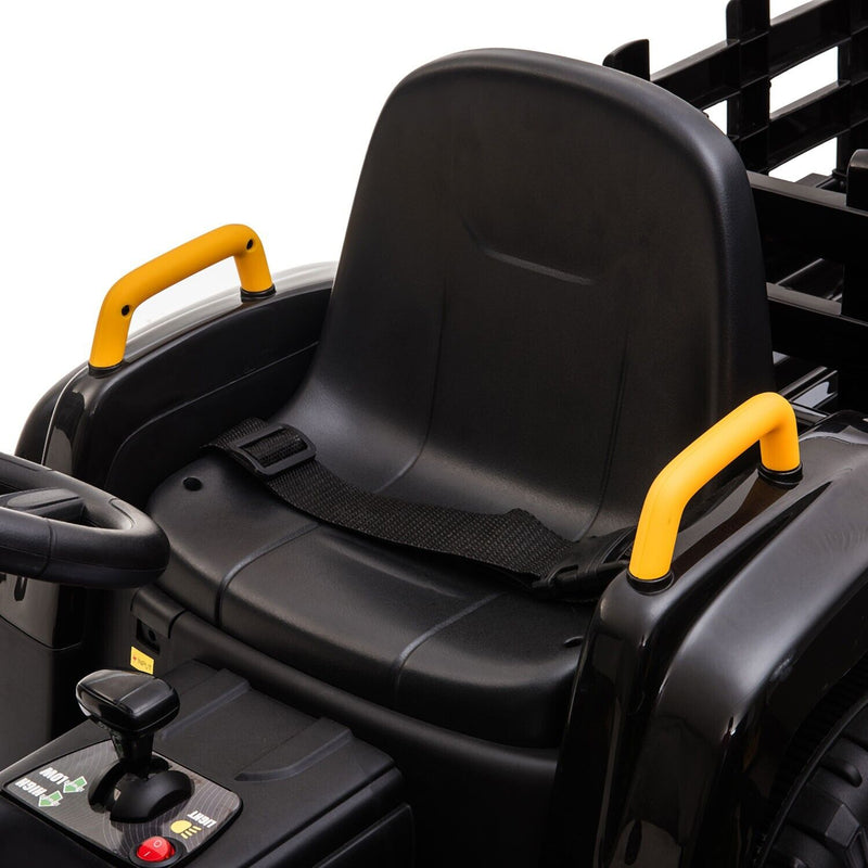 TOBBI 12V Electric Tractor Ride-On Toy Car with Trailer for Kids