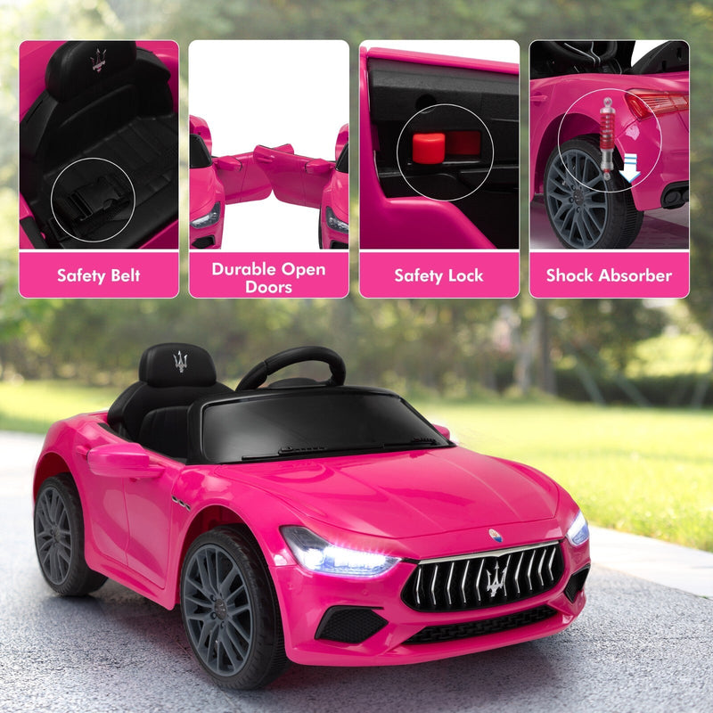 12V Electric Ride-On Car for Kids Licensed Maserati Ghibli with Remote Control