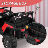12V Kids Electric Battery-Powered Ride-On SUV Buggy Car with 3 Speed Settings Red