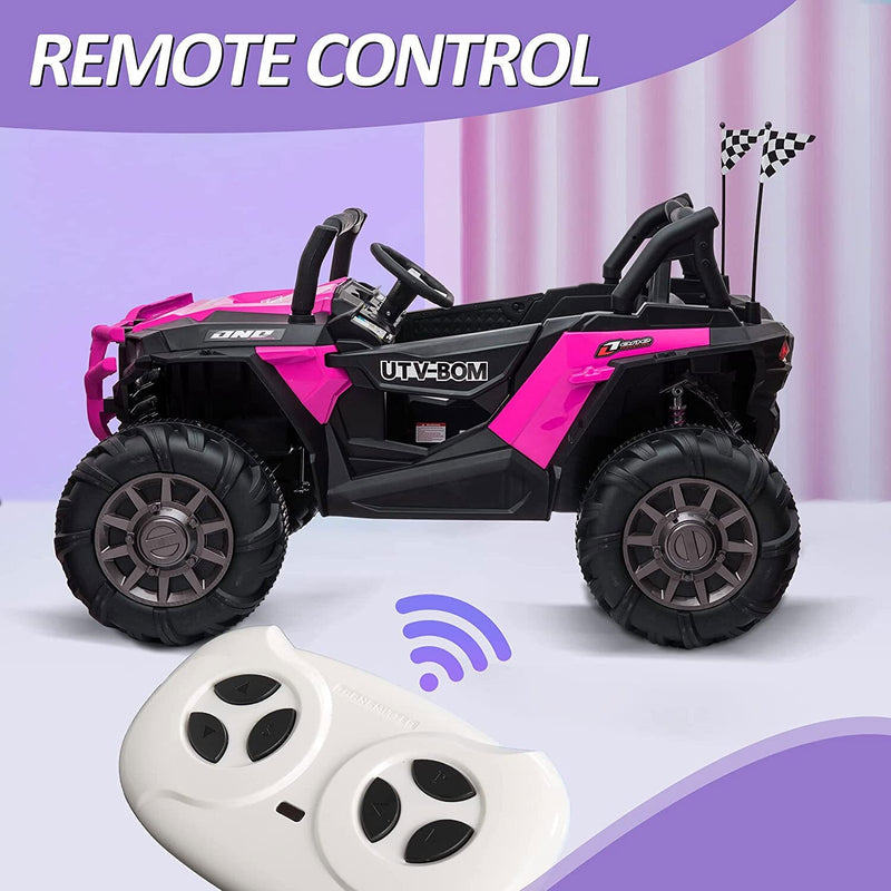 12V Pink Electric Battery-Powered Kids Ride-On SUV Car with 3 Speeds