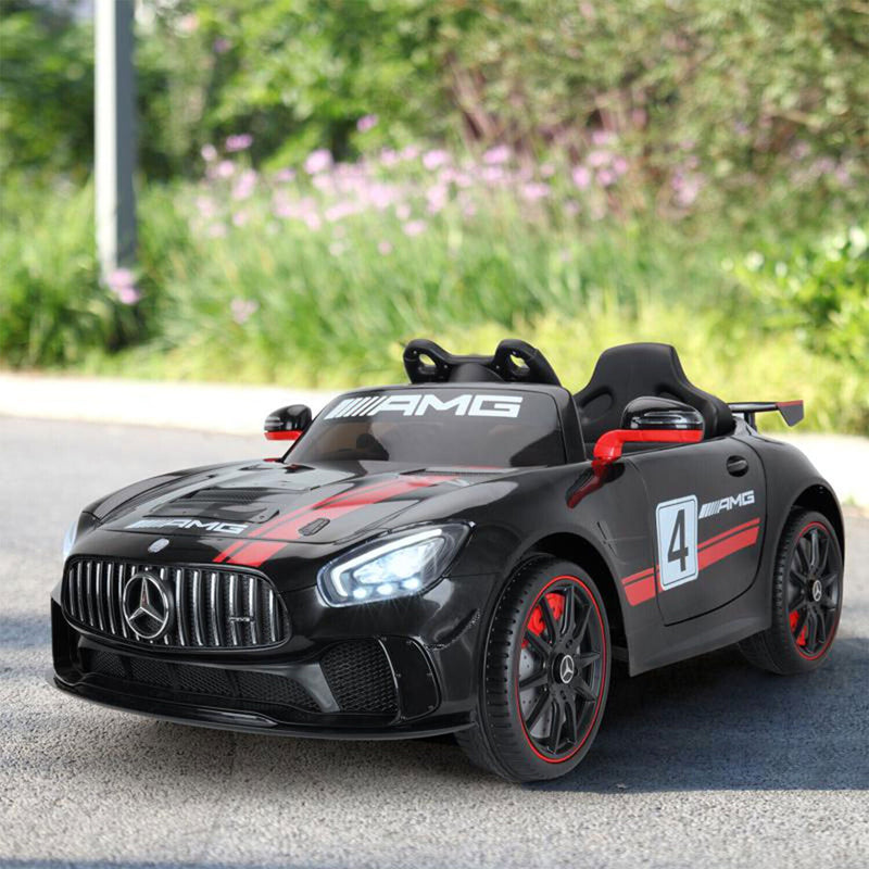 TOBBI 12V Kids Electric Mercedes-Benz Car Ride On Toy in Black
