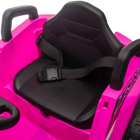 12V Kids Electric 2WD Off-Road UTV Ride-On Truck with Music in Rose Red