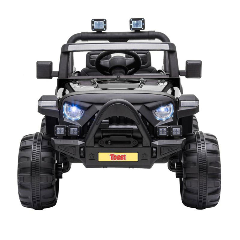 TOBBI 12V Kids Electric Ride On SUV Truck Car with 3 Speeds, Black