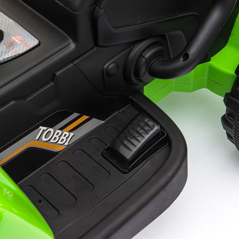 12V Battery-Powered Kids Electric Ride-On Tractor with Trailer Vehicle