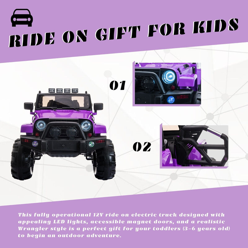 TOBBI 12V Kids Electric Truck with Remote Control, Music, and Horn - Fun Ride-On Car for Children