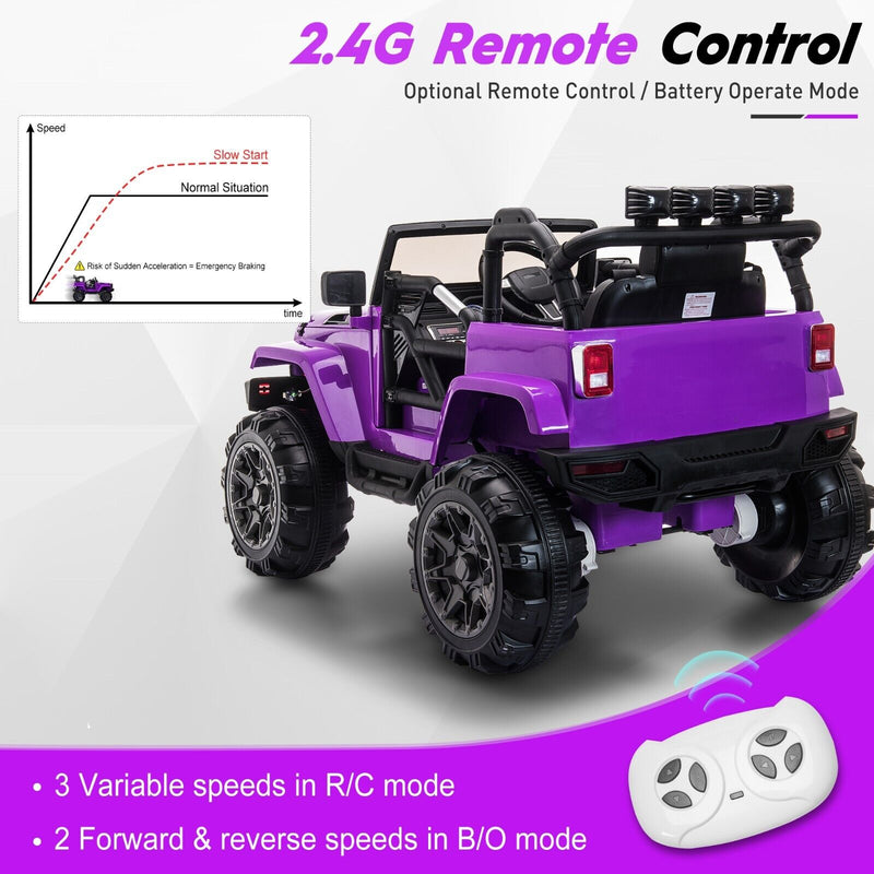 TOBBI 12V Kids Electric Truck with Remote Control, Music, and Horn - Fun Ride-On Car for Children