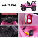 TOBBI 12V Kids Electric Wrangler Ride On Toy with Remote Control