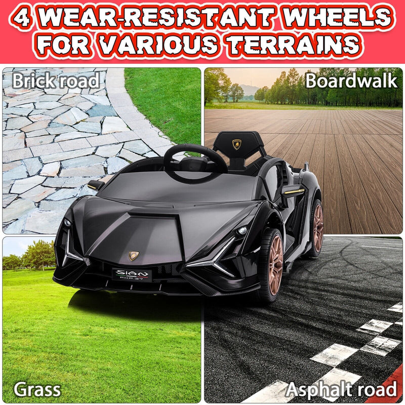 TOBBI 12V Kids Lamborghini SIAN Electric Car with Remote Control - Perfect for Little Drivers!